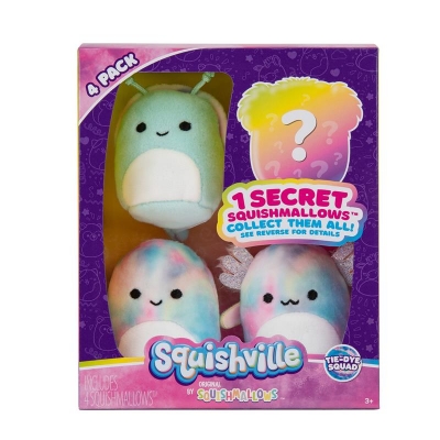 Squishville Mini Squishmallow 4Pak Tie-Dye Squad, Plusz