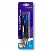Długopis Flexi Clic niebieski 3szt PENMATE