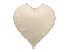 Balon foliowy Serce 45cm jasny beż