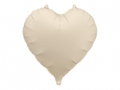 Balon foliowy Serce 45cm jasny beż