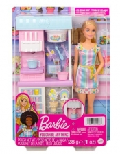 Lalka Barbie Blond Sprzedawczyni Lodów (HCN46)