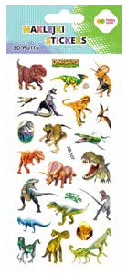 Naklejki 3D Puffy - Real Dino, 9.5 cm x 22 cm, Happy Color