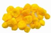 Pompony puszyste żółte 24szt