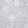 Serwetki Płatki śniegu srebrne 33x33cm 20szt