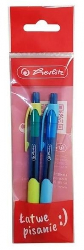 Długopis żelowy Jelly niebieski 2szt HERLITZ