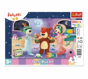 Puzzle ramkowe 15: Czas na sen - Dobranoc, Trefliki na noc (31386)