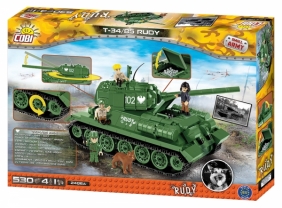 Cobi: Mała Armia WWII. Rudy 102 T-34/85 - Czterej Pancerni i pies (2486A)