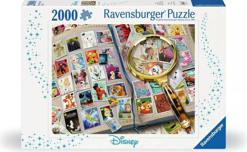 <img src='https://webimage.pl/pics/864/7/d4005556167067.png' style='height:440px' /> Ravensburger, Puzzle 2000: Kolekcja znaczków pocztowych Disney'a (16706)