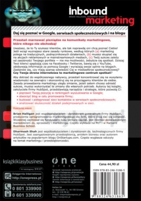 Inbound marketing Daj się poznać w Google serwisach społecznościowych i na blogu - Halligan Brian, Shah Dharmesh