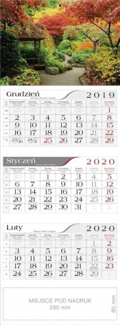 Kalendarz 2020 Trójdzielny Ogród CRUX