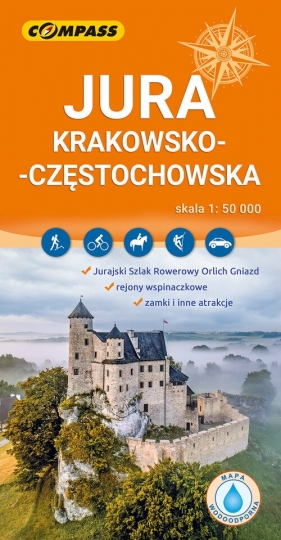 Jura Krakowsko-Częstochowska mapa turystyczna laminowana 1:50 000