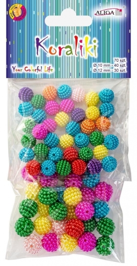 Koraliki plastikowe 70szt MIX