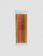Rurki słomki łamane fluor 50 sztuk
