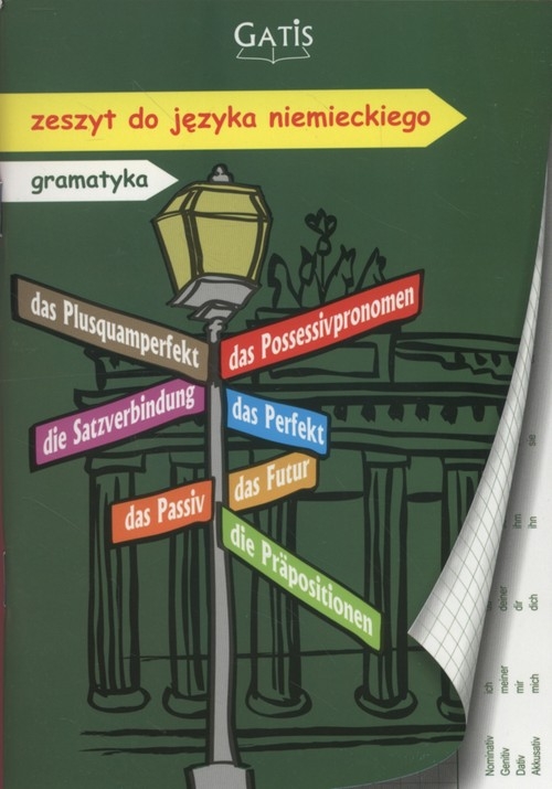 Zeszyt A5 do języka niemieckiego gramatyka w kratkę 60 kartek