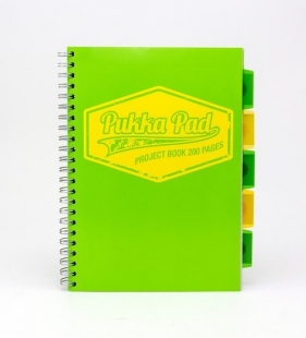 Kołozeszyt A4 Pukka Pad Project Book Neon 200 stron zielony (7079-NEO(SQ))