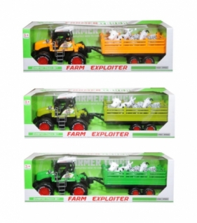 Traktor z przyczepą + zwierzątka
