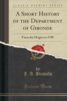 A Short History of the Department of Gironde