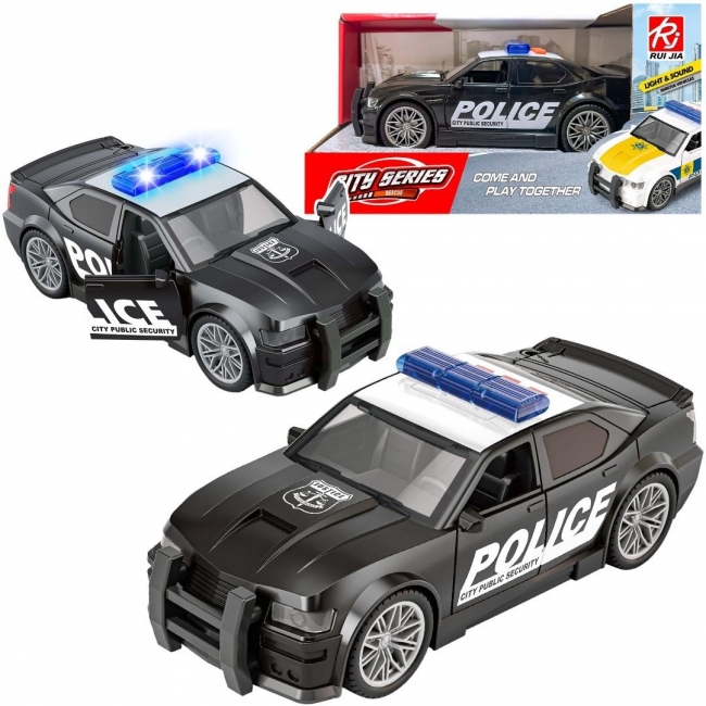 Auto policja światło i dźwięk