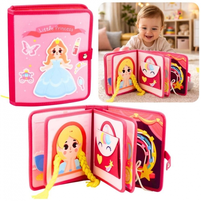 Książeczka edukacyjna sensoryczna księżniczki