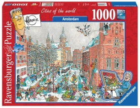 Ravensburger, Puzzle Le Roux 1000: Amsterdam zimą (197866)
