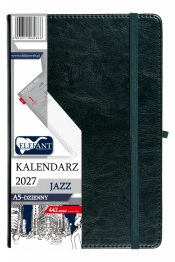 Kalendarz 2027 A5 dzienny Jazz - zielony