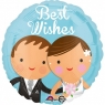 Balon foliowy Standard - Best Wishes ślub (3518601)