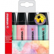Zakreślacze Stabilo Boss Pastel, etui 4 sztuki (70/4-2)