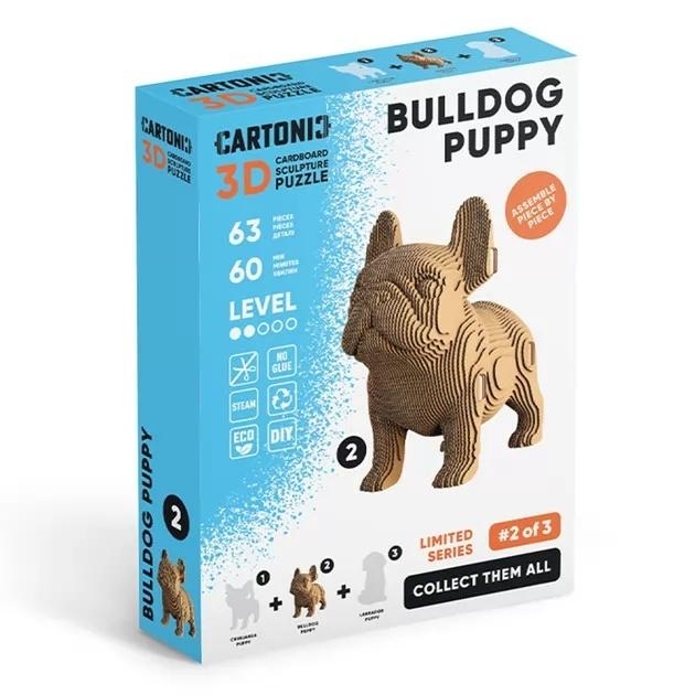 <img src='https://webimage.pl/pics/867/4/d4820191134867.jpg' style='height:440px' /> Puzzle 3D z kartonu Szczeniak Buldog
