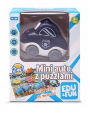 Mini auto z puzzlami policja Edu&Fun