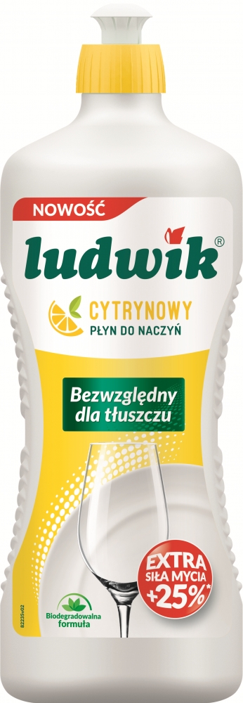Ludwik, Cytrynowy płyn do mycia naczyń, 900g