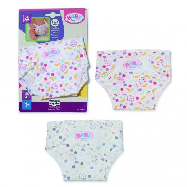 <img src='https://webimage.pl/pics/867/9/d4001167839867.jpg' style='height:440px' /> Baby born - Nappies 2-pak 36cm