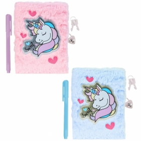 Pamiętnik pluszowy jednorożec długopis MIX