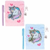 Pamiętnik pluszowy jednorożec długopis MIX