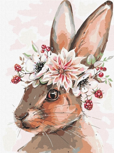 Malowanie po numerach - Kwitnący króliczek 30x40