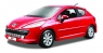 Bburago, Peugeot 207 1:24, czerwony (18-22102)