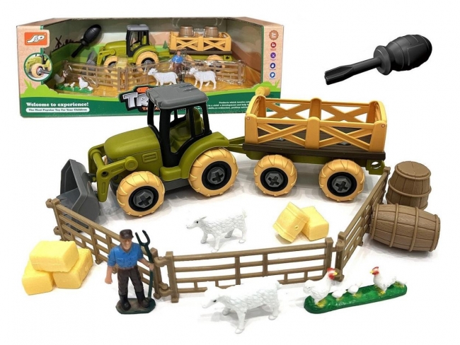 <img src='https://webimage.pl/pics/868/2/d5901271632868.jpg' style='height:440px' /> Traktor do skręcania z przyczepą i akcesoriami