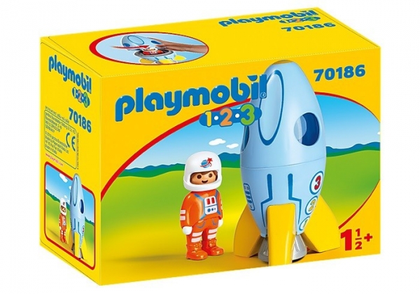 Zestaw z figurkami 1.2.3 70186 Astronauta z rakietą (70186)