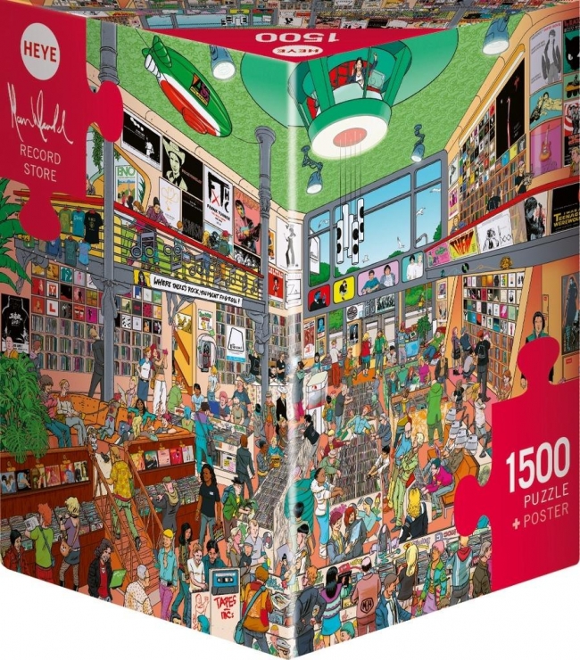 Puzzle 1500 Muzyczny sklep (Puzzle+plakat)