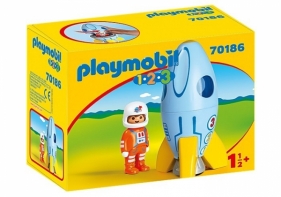 Zestaw z figurkami 1.2.3 70186 Astronauta z rakietą (70186)