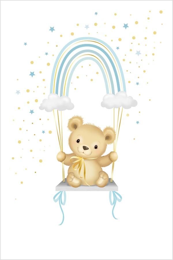 Karnet Uniwersalny - Blue Rainbow Teddy