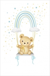 Karnet Uniwersalny - Blue Rainbow Teddy