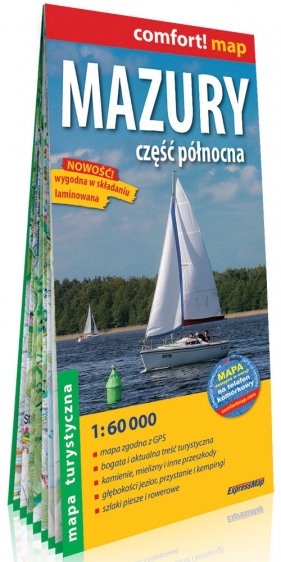 Mazury Część północna laminowana mapa turystyczna 1:60 000