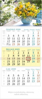 Kalendarz 2019 Trójdzielny Bukiet KT16