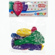 Balon gumowy Godan premium dniu urodzin op 5 szt mix 30 mm 12cal (GS110/pwdu)