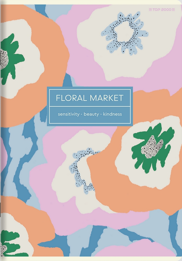 Zeszyt Top 2000 Floradelic A5/60k kratka z marginesem, 1 szt