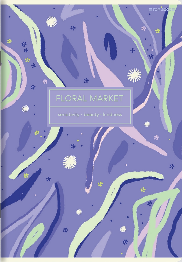 Zeszyt Top 2000 Floradelic A5/60k kratka z marginesem, 1 szt