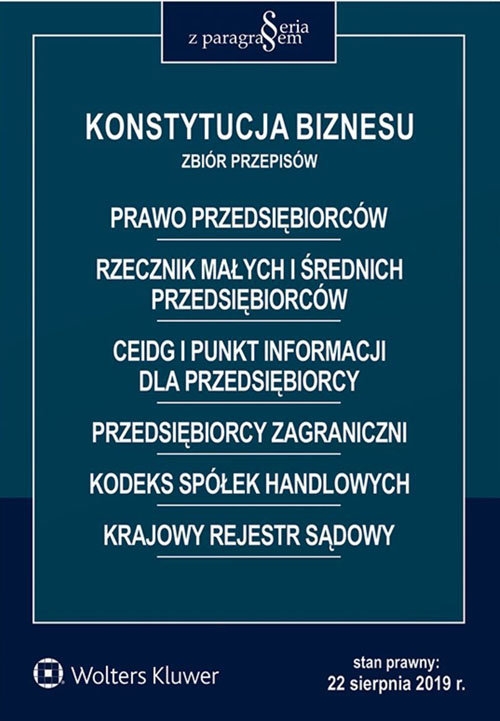 Konstytucja biznesu Zbiór przepisów