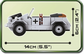 Cobi: Mała Armia WWII. VW Kübelwagen typ 82 - samochód osobowo-terenowy (2187)