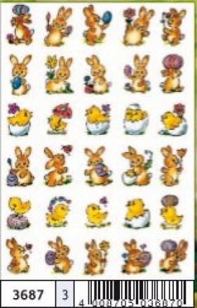 NAKLEJKI DECOR MINI ZAJĄCZKI 3687