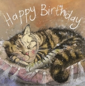 Karnet Urodziny AC656 Śpiący kot